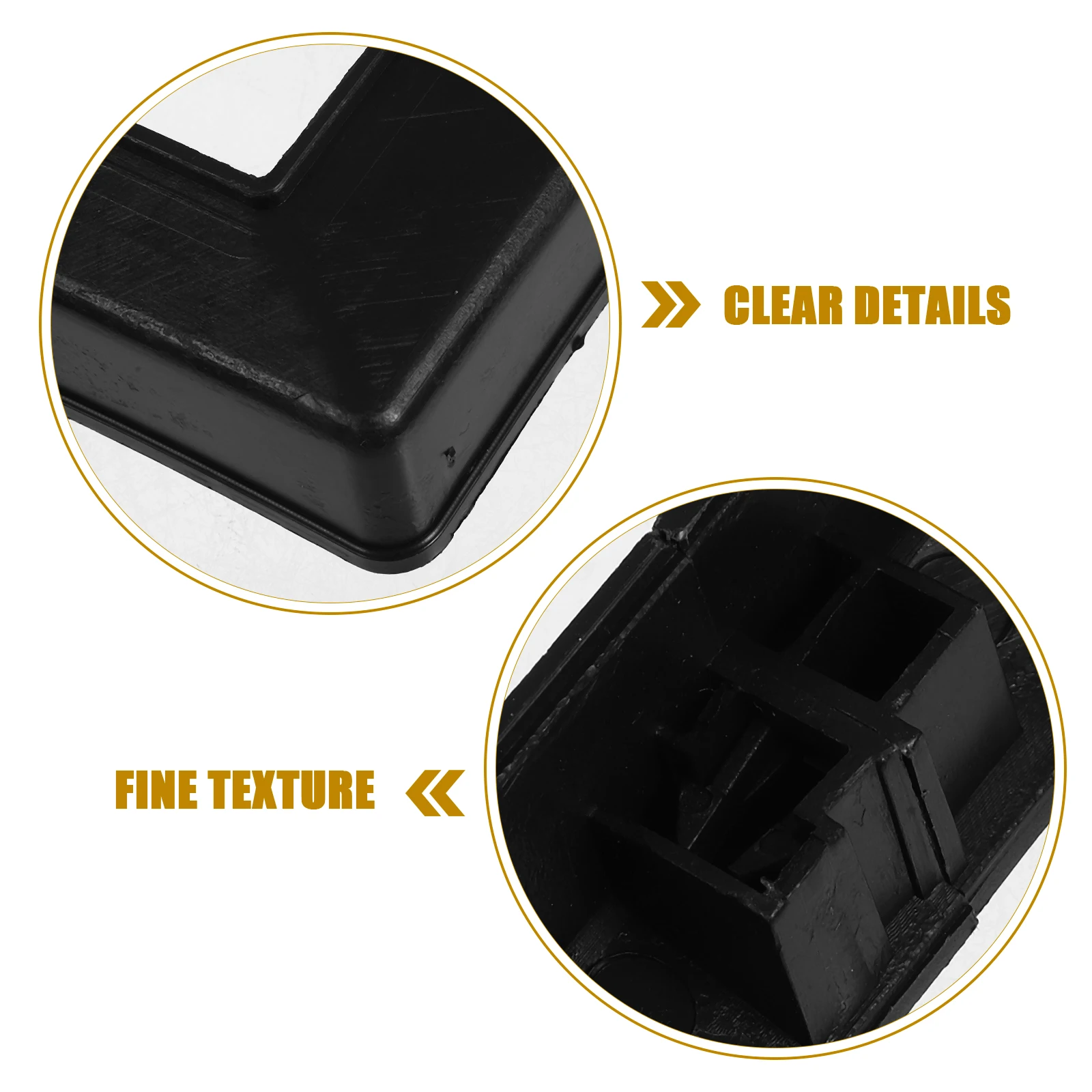 6pcs Square Post Caps Plastic Railing Post Skirt Decorative Fence Covers For Balcony Stairs Decks Column Wraps Outdoor Fence