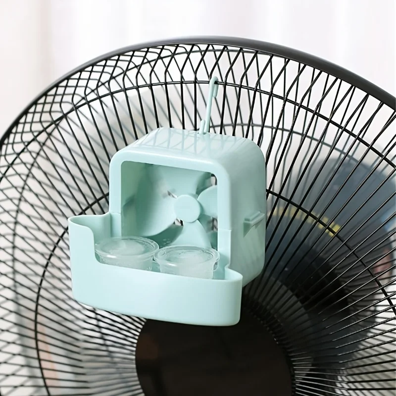 Tragbarer Ventilator mit Eisnebel-Kühltechnologie, keine Batterie erforderlich, Hakenmontage, für den Einsatz zu Hause und im Büro.