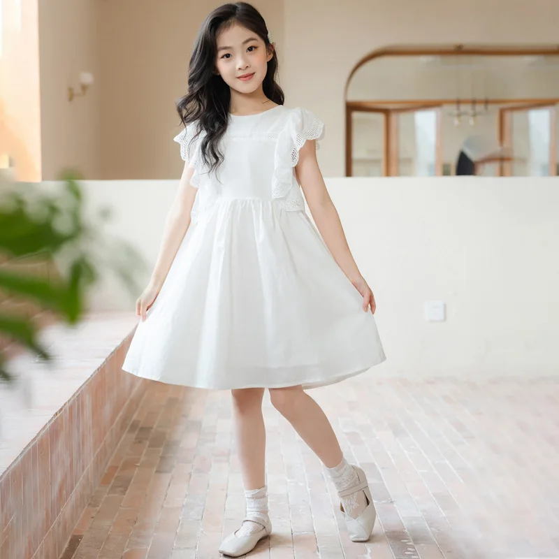 

Girls' Dress Summer Children's Lace Princess Dress Formal Dress Piano Performance Host Costume for Older Girls