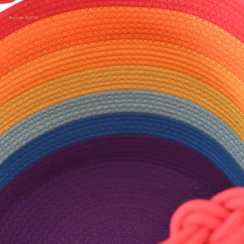 Convenient and Space Saving Storage Container Handwoven Cotton Rope Round Basket Dropship