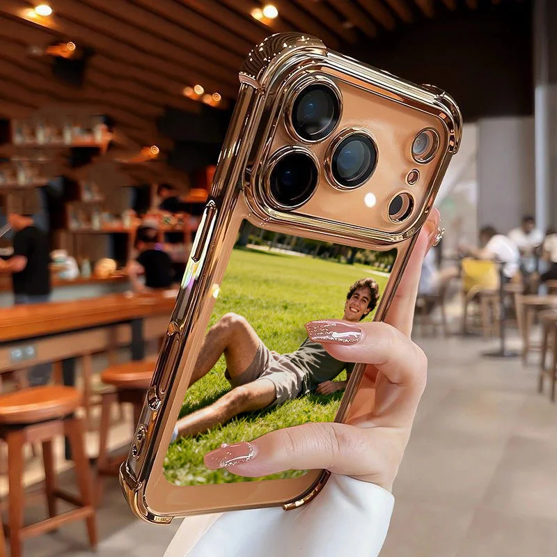 DIY Customized Photo Electroplated Shockproof Mobile Phone Case for iPhone 17 16 16e 15 14 13 12 11 Pro Max Air Plus Back Cover view 2
