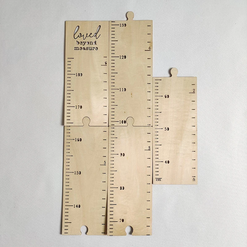 INS Nordic Wooden Kids Height Growth Chart Ruler Baby Height Meter Measurement Wall Stickers Gauge Children Room Wall Decoration