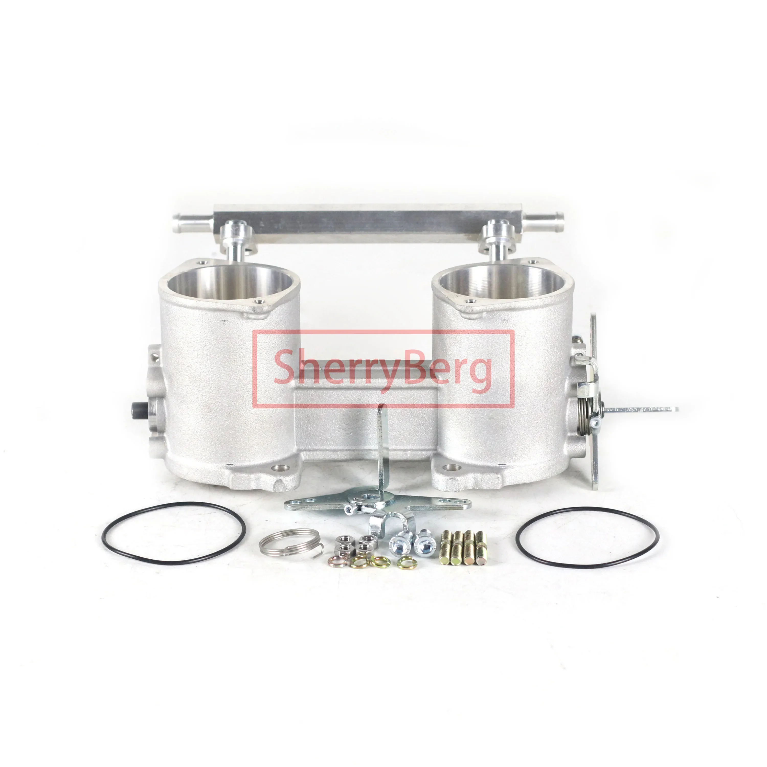 SherryBerg 55 MM 55IDA TBS Throttle Bodies For Jenvey IDA Style Carb Carburetor 84mm Tall 55mm Rep. Weber & Dellorto W Fuel Rail