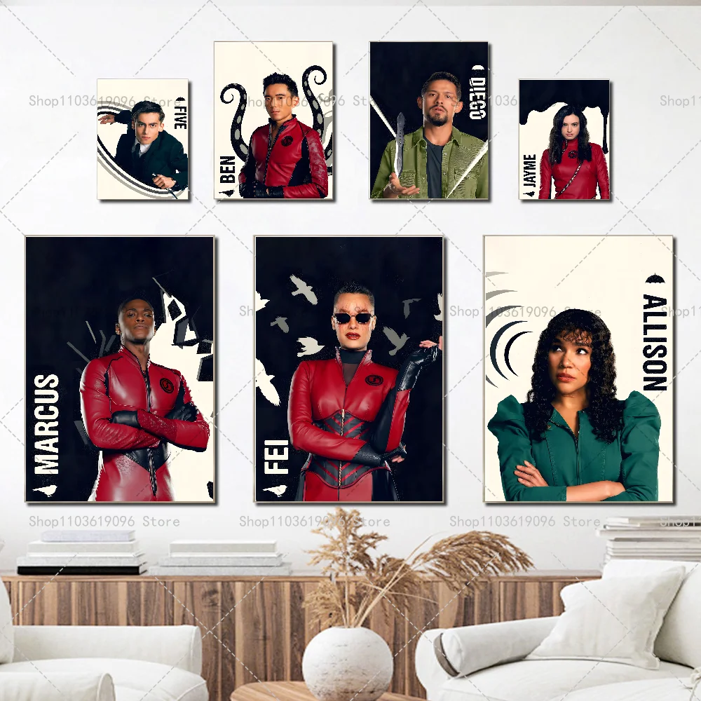 American TV series The Umbrella Academy Poster Self-adhesive Art Waterproof Paper Sticker Coffee House Bar Room Wall Decor