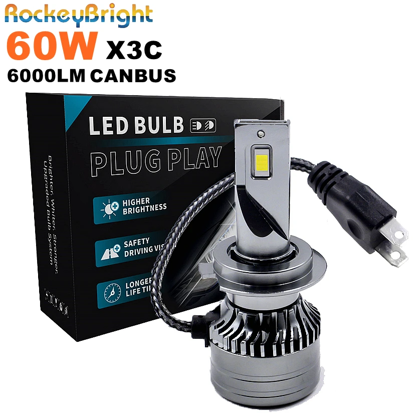 60 Вт, 9005 лм, X3C, H11, фотолампа для автомобиля