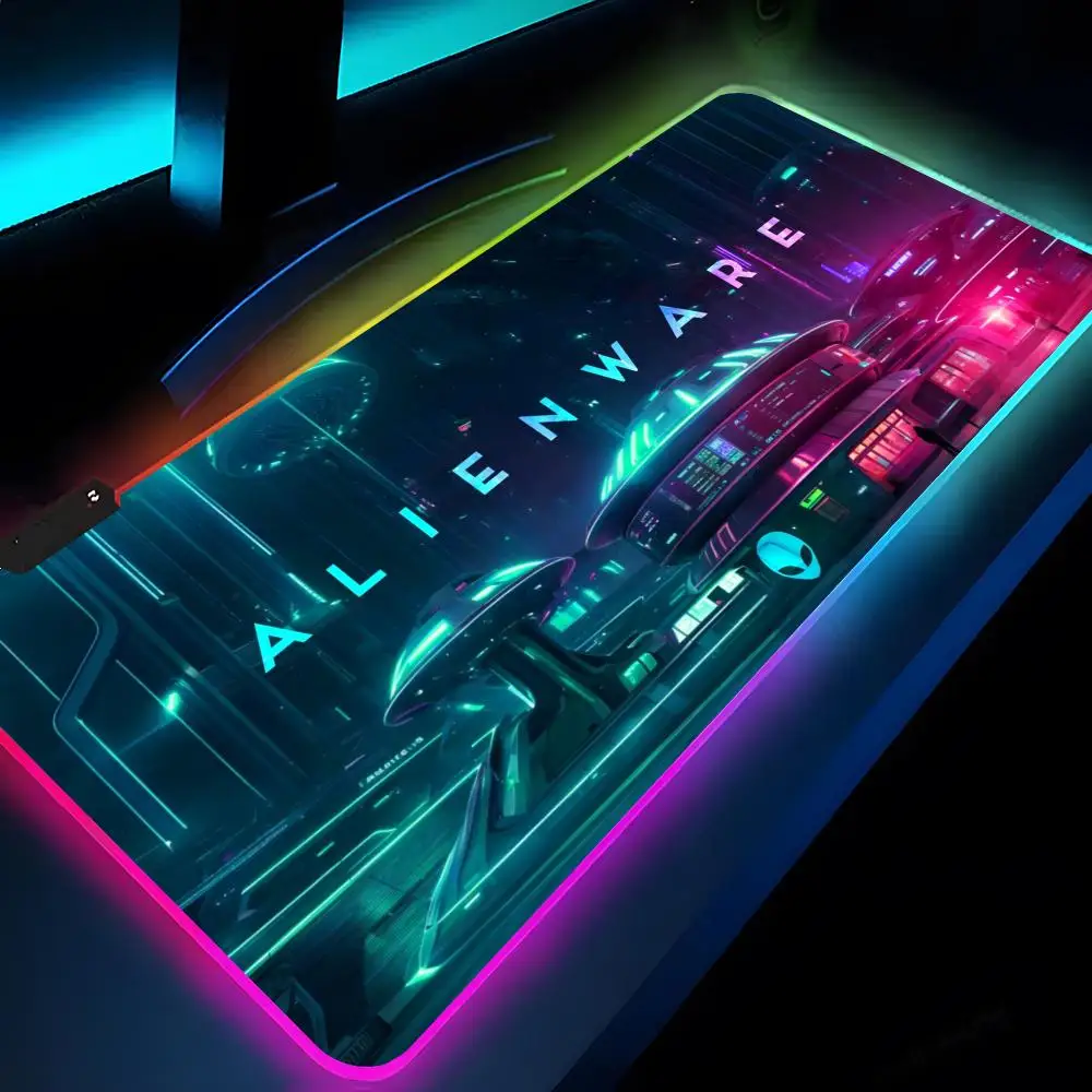 Alienware Mouse Pad Rgb Xxl Laptop Mat Gaming Mousepad Backlit Keyboard Gamer Girl Table Pads Desk