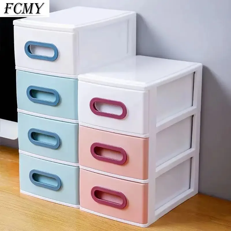 

4-layer Desktop Storage Box Drawer Type Sundries Holder Transparent Cosmetic Box Desktop Makeup Jewelry Organizer Box