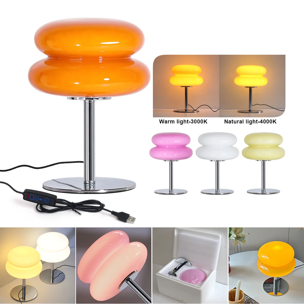 

Macaron Desk Lamps Dimmable USB DC 5V Table Decoration Lights Dimming Bedside Atmosphere Night Lamps Indoor Lighting LED