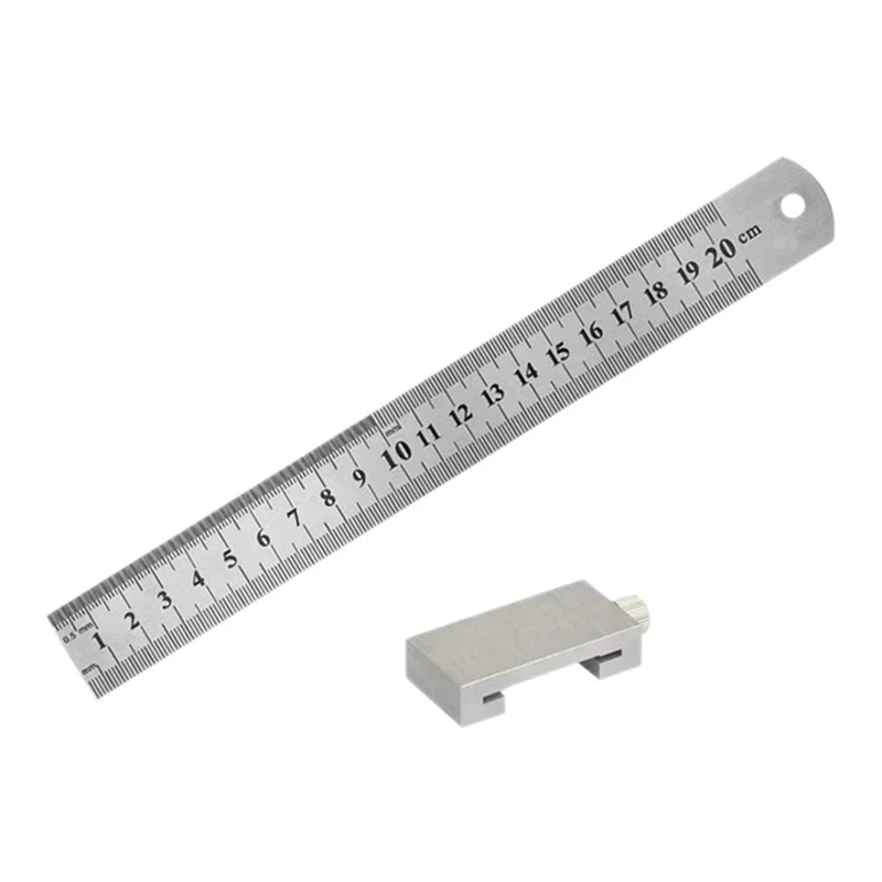 

【Hot Cake】Metal Carpenter Carpentry Square Woodworking Tools Carpentry Steel Ruler Positioning Limit Block Measuring