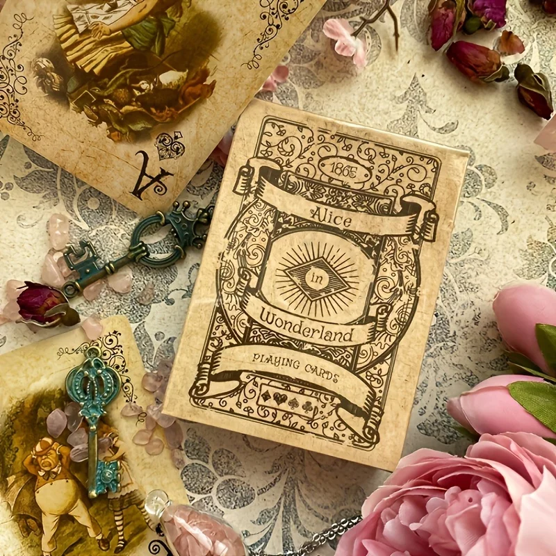 

Игральные карты в винтажном стиле с животными и персонажами — картон премиум-класса для коллекционных подарков, тематических вечеринок и столешниц