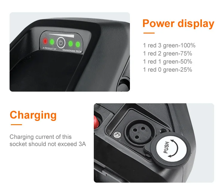 LiitoKala 36V 48V 52V 10Ah 12Ah 15Ah 20Ah Electric Bike Battery Hailong battery Pack Powerful Bicycle Lithium Battery USB Port