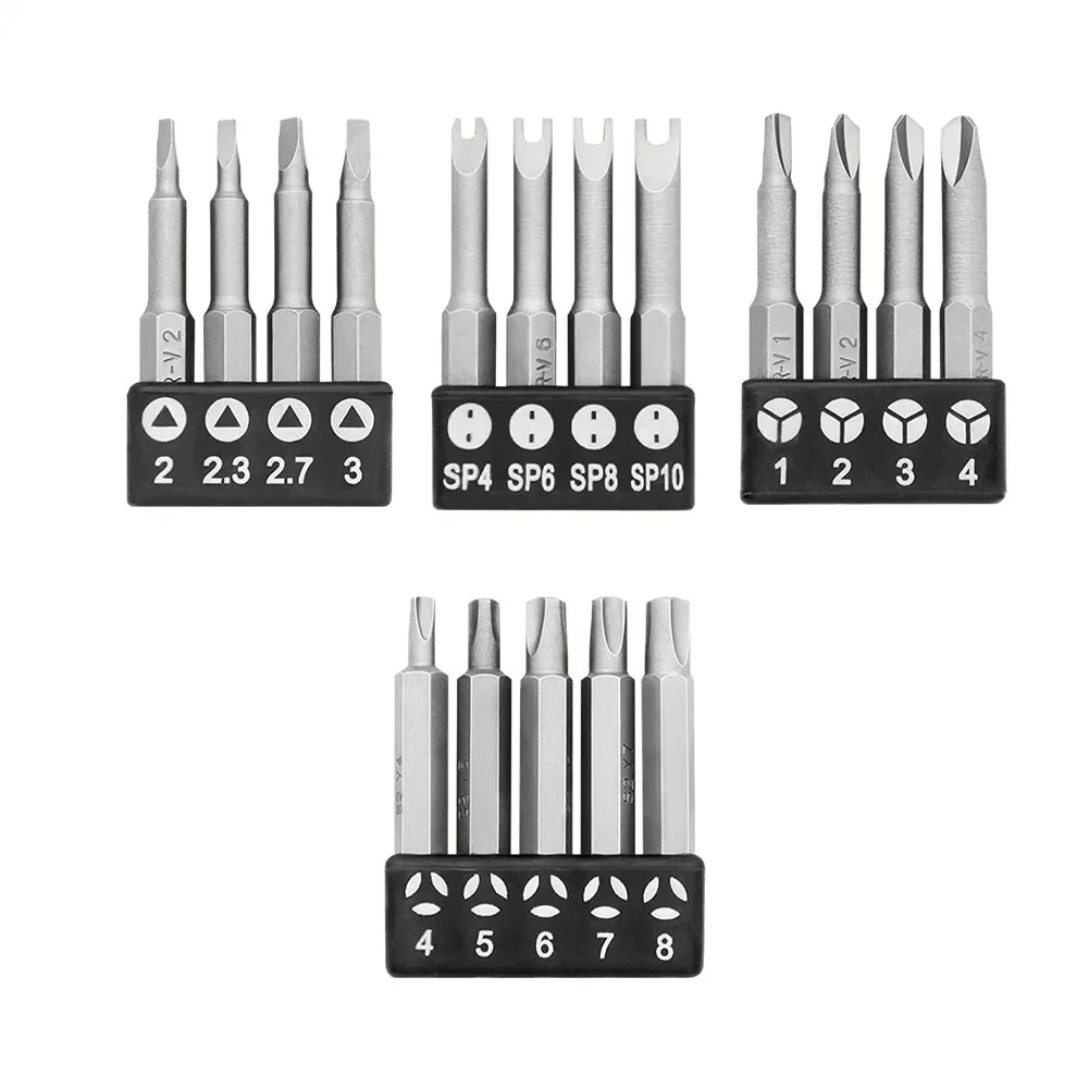 

4/5pcs SP4 SP6 SP8 SP10 Special-shaped Screwdriver Bits 50mm 1/4 Hex Shank U-Y-Type Thiangle Three Points Screwdriver Head