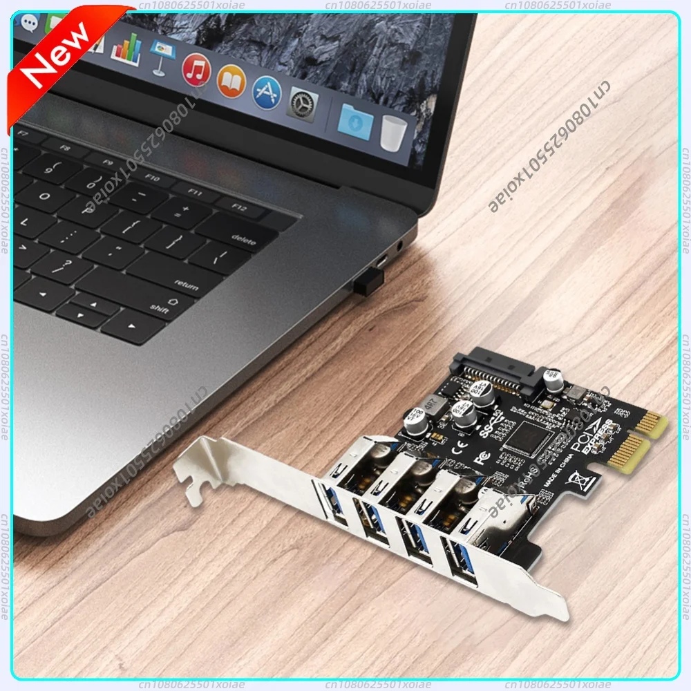 

4 Port USB 3.0 PCI-E Expansion Card 5Gbps PCIe USB 3.0 HUB Adapter Controller Converter PCI-E Extender Adapter Card for Desktop