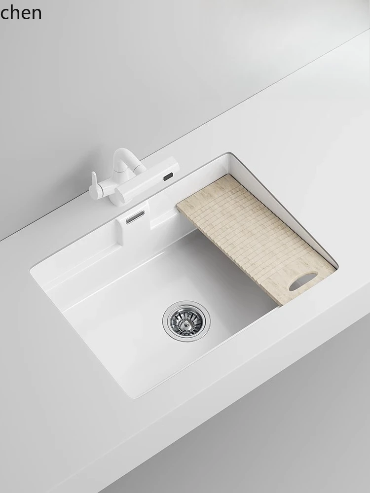 

Balcony Ceramic Embedded Laundry Basin with Washboard Deepened Laundry Sink Vegetable Basin Water Basin