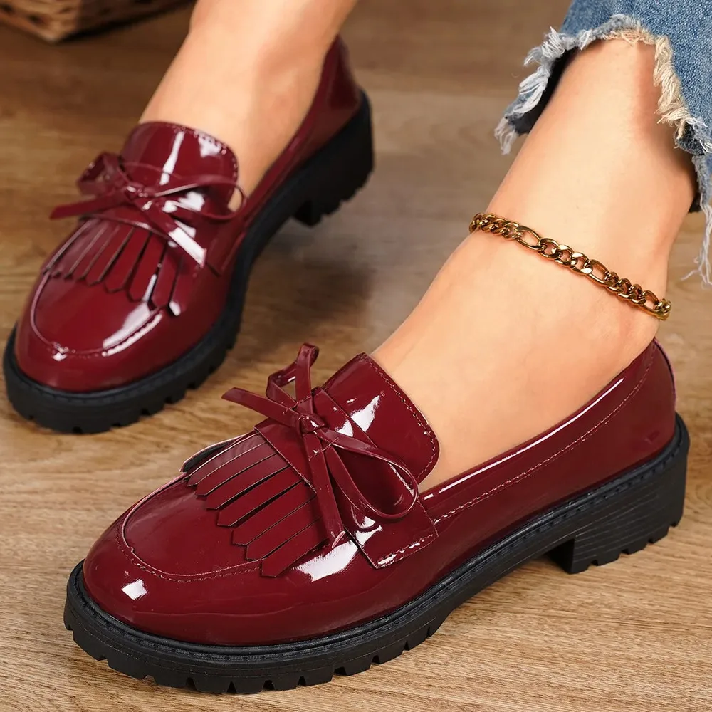 

2026 New Plus Size For Summer Autumn Women Paltform Flats Loafers Comfortable Slip On Work Shoes Casual Footwear 36-43