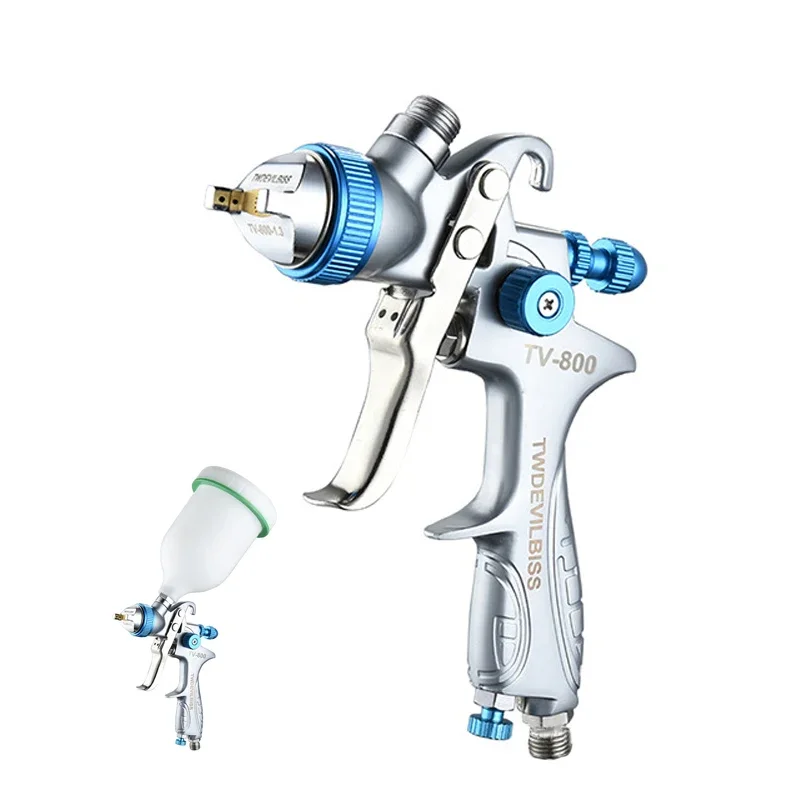 Professional HVLP spray gun, 1.3mm gravity high-pressure spray painting tool, precision car repair, 600cc repainting household