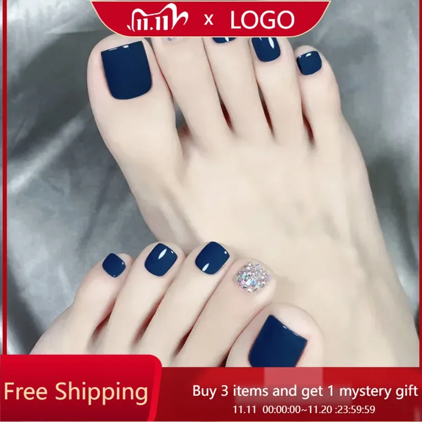 

24 шт., простые сто моделей ногтей на ногах, пикантные зеркальные ледяные прозрачные бриллианты для девочек, тонкие блестящие бриллианты, кусочки ногтей