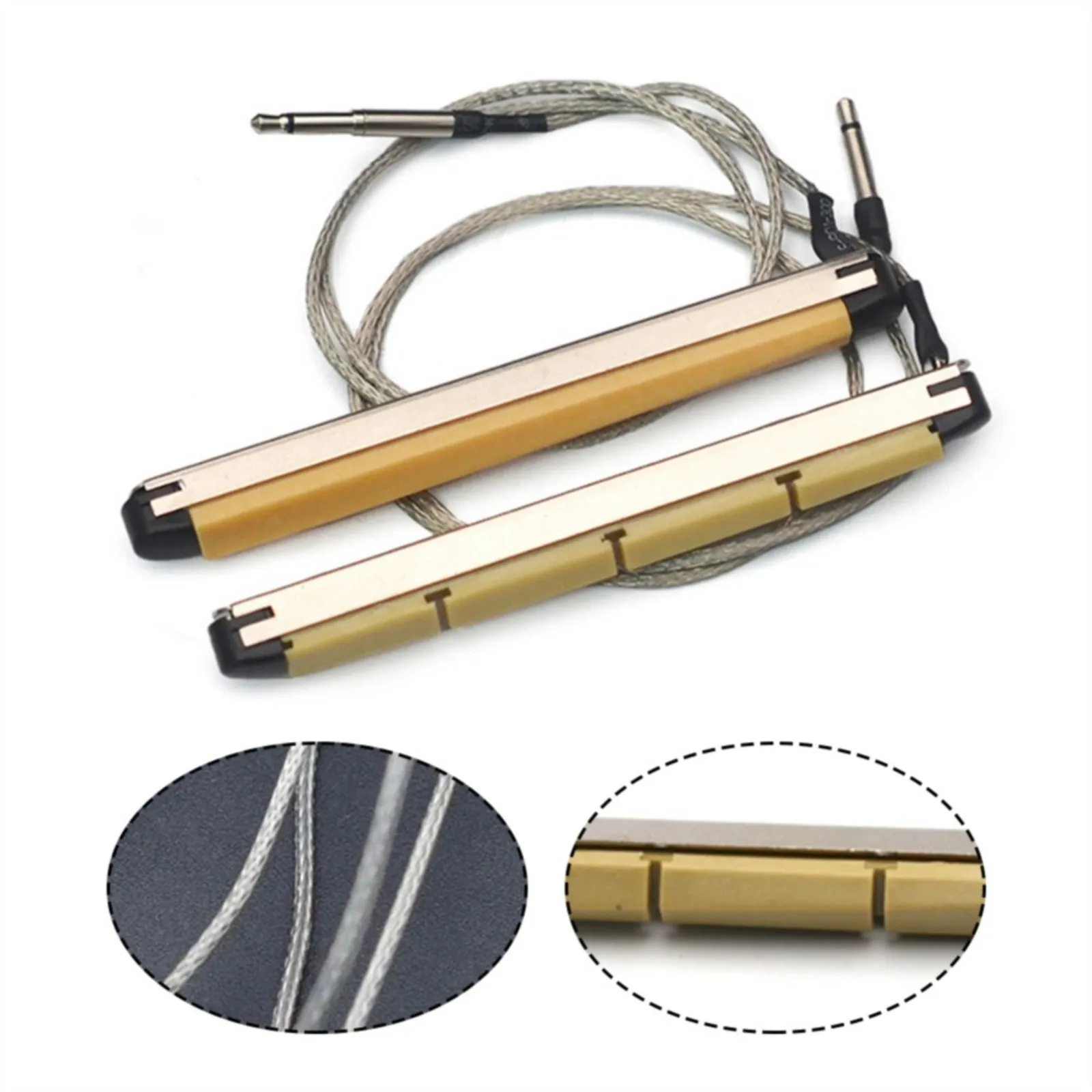 6-String Sound Pickup, String Acoustics, Guitar Bass, Piezoelectric Element, Saddle Type Pickup, Solid Structure Below