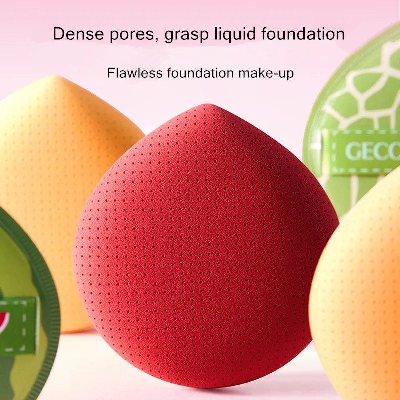 2PCS Cute Fluffy Foundation Powder Puff Super Soft Marshmallow Makeup Blender Sponge Wet Dry Dual Use Applicator Cosmetic Tool