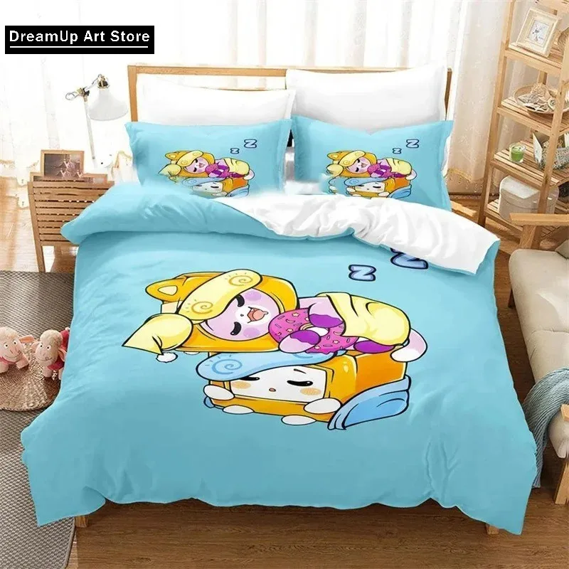 3D Cartoon Foxy Boxy Lanky-box Bedding Set Cute Quilt Cover Bed Cover With Pillowcase Twin Single Queen King Size Boys Adult