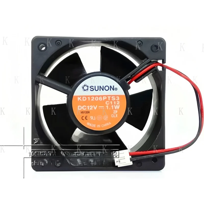 

C FOR Бесшумный охлаждающий вентилятор с большим объемом воздуха KD1206PTS3 60*60*25 мм 12 В 1,1 Вт