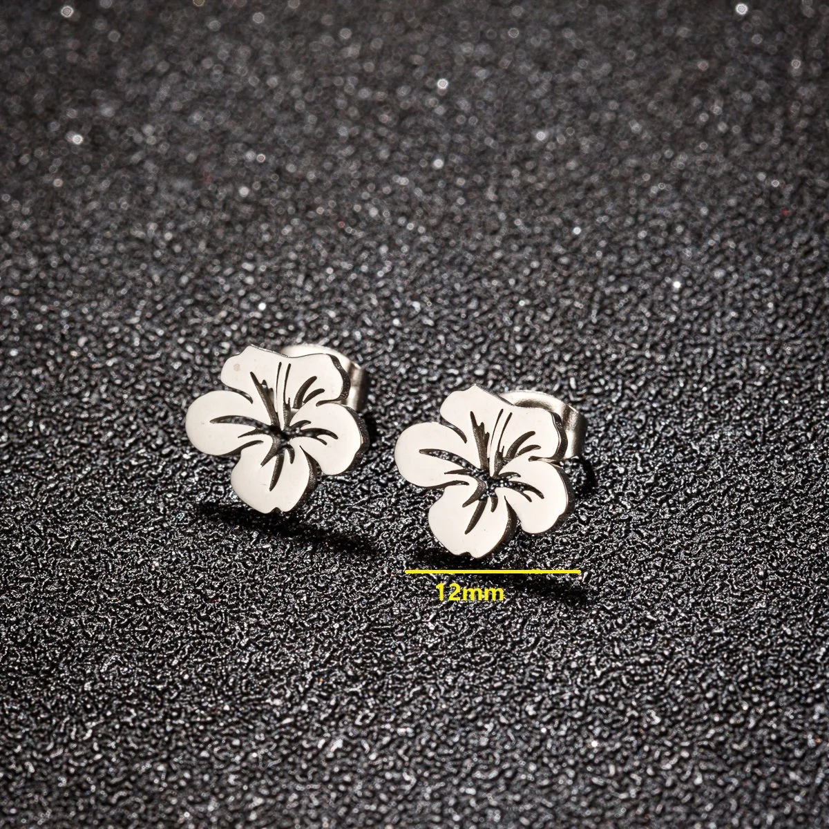 Korean Stainless Steel Flower Women Earrings Brincos Fashion Morning Glory Earings Piercing Jewelry Valentine Gifts - view 2