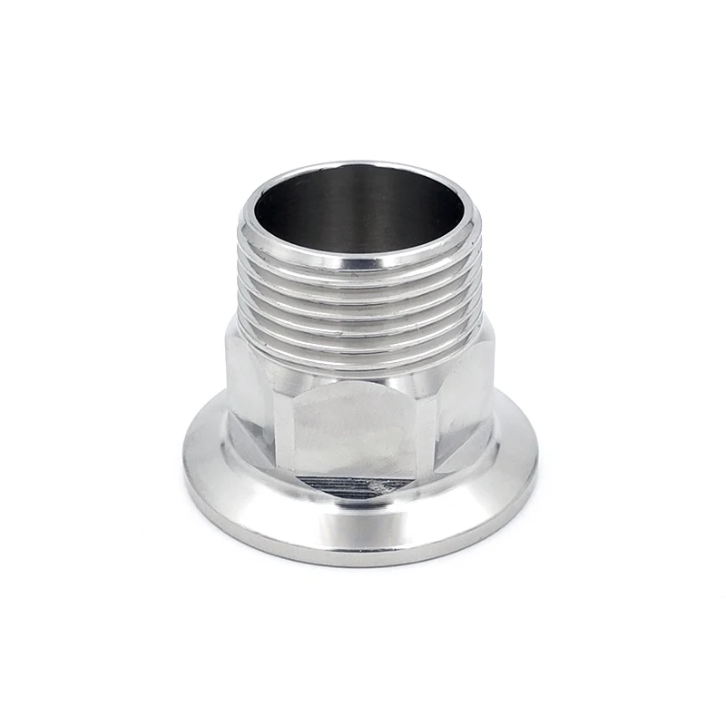 BSPT 1/2“ 3/4“ 1” 1-1/4” 1-1/2” 2“ Stainless Steel 304 Sanitary Hexagon Male Threaded Ferrule Pipe Fitting Fit For Tri Clamp