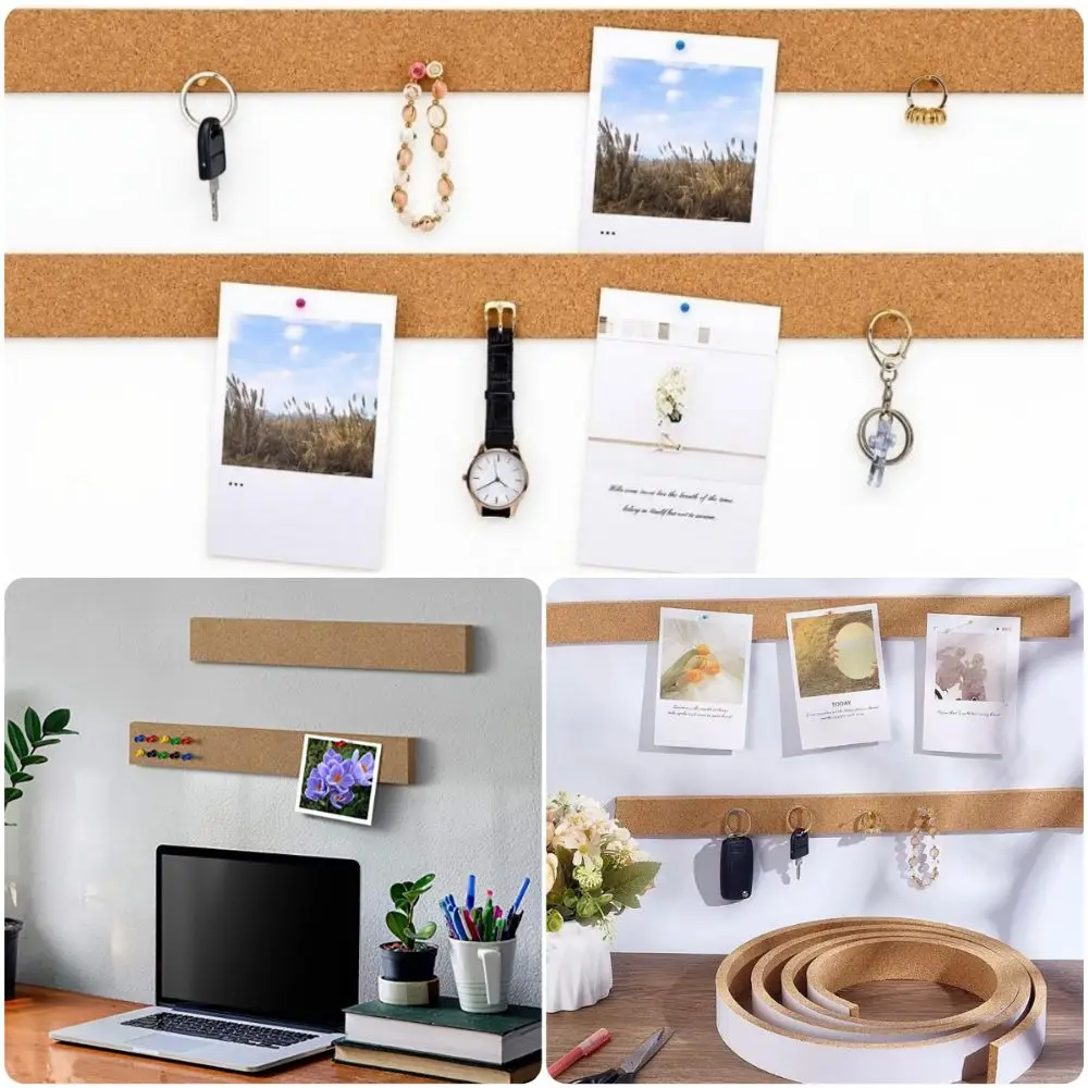 Multifunctional Adhesive Bulletin Board Strips Self Adhesive Posting Notes Wall Storage Strips Message Board Wall Decoration