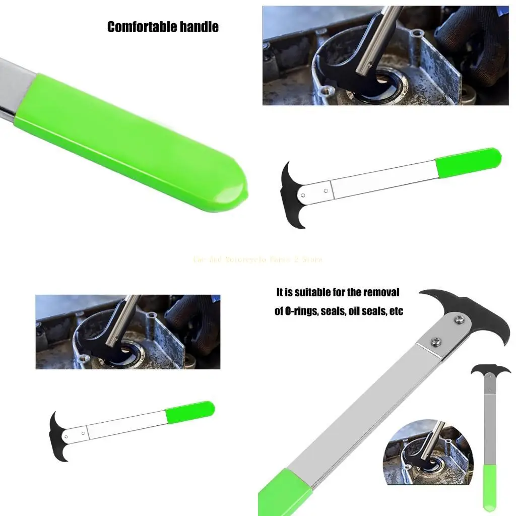 Oil Seal Removal And Installation Tool Double Head Hook Comfortable Handle Reliable Steel
