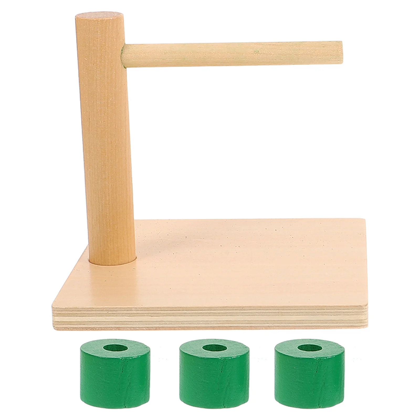 

Montessori Pull Ring Toys Baby Learning Counting Stacking Discs Horizontal Wood Educational Plaything Safe Materials Christmas