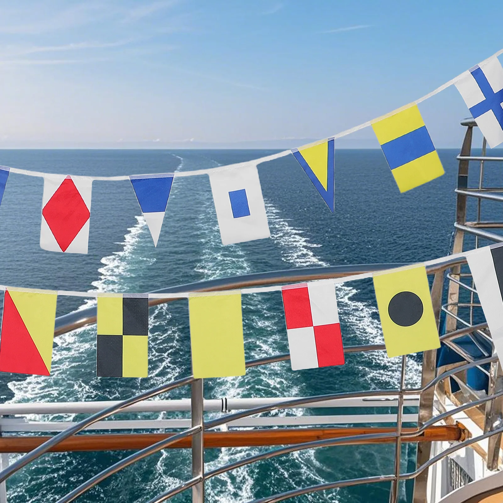 

40pcs International Nautical Signal Flags Set Marine Code Banner For Coastal Ship Boat Navy Vessels Navigation Communication