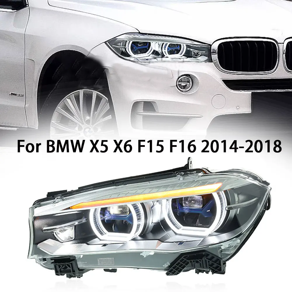 

Стайлинг автомобиля, передняя фара для BMW X5 F15, фары 2014-2018, лазерная фара, СВЕТОДИОДНЫЙ DRL, сигнальная лампа, автомобильные аксессуары