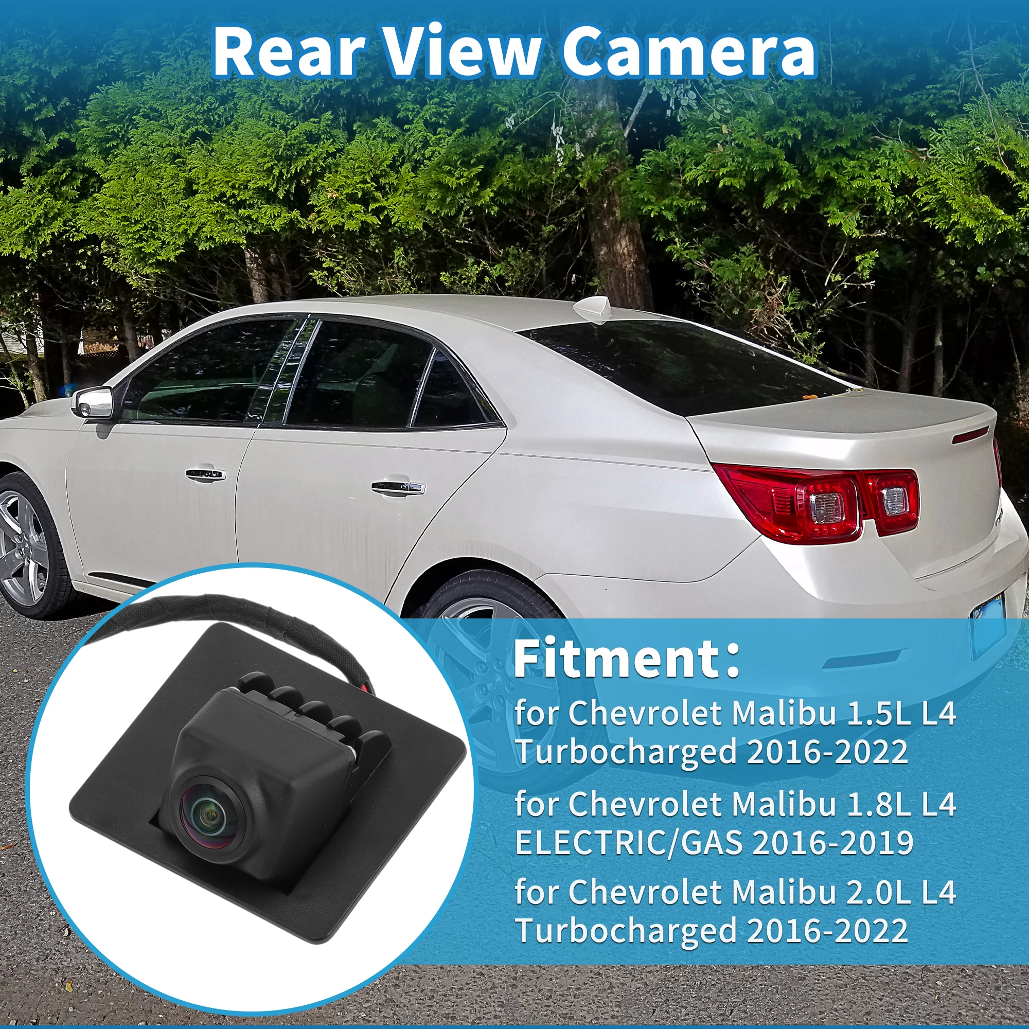 UXCELL Rear View Park Assist Backup Camera for Chevrolet Malibu 2016-2022 23334180