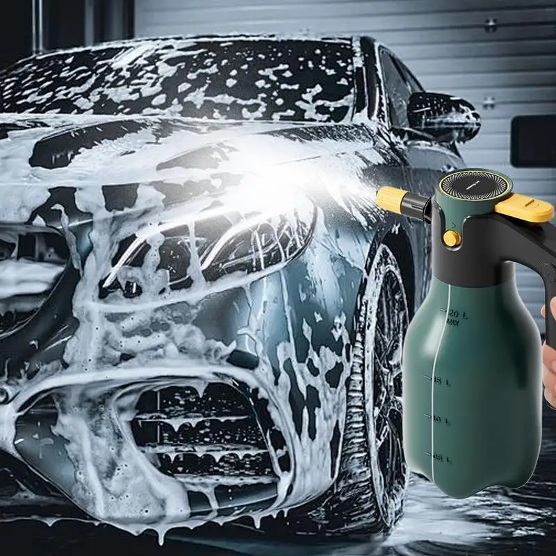 

Car Wash Foam Sprayer Rechargeable Electric Soap Sprayer 2L Portable Garden Supplies Powerful Spray Bottle For Watering