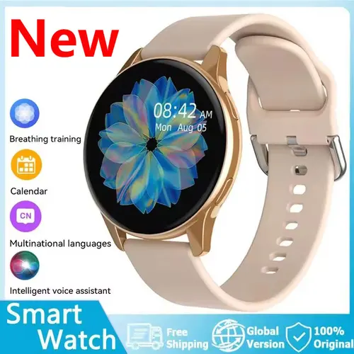 2025 nuevo para hombres mujeres reloj inteligente Bluetooth llamada música Control ritmo cardíaco presión arterial deporte Ip67 SmartWatch para Android IOS