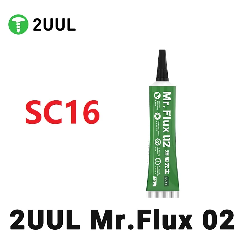 

2UUL SC16 15ml Green Flux Welding Oil Flux Precision Good Liquidity Non-Conductive for Phone motherboard Welding Repair Flu