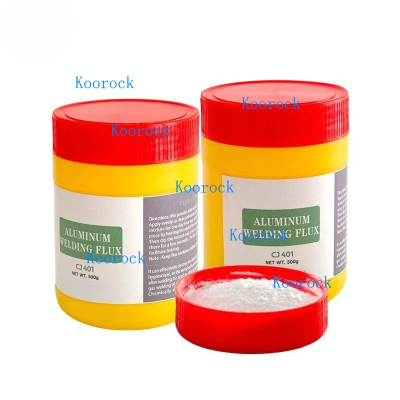 QJ401 Aluminum Brazing Flux Low Temp Aluminum Solder Powder for Aluminum & Alloys Gas Welding 560°C 500g/Bottle White Powder