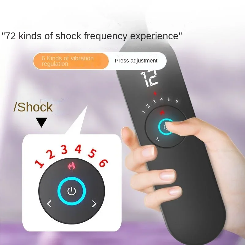 Smart Heating Digital Display Cordless Handle Personal Massager Electric Silicone Vibrator Powerful Neck Back Body Massage gun