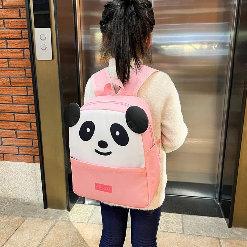 Cute and Lightweight Kindergarten Panda  Schoolbags for Boys and Girls Cartoon Backpack for Children\'s Leisure Travel Bag