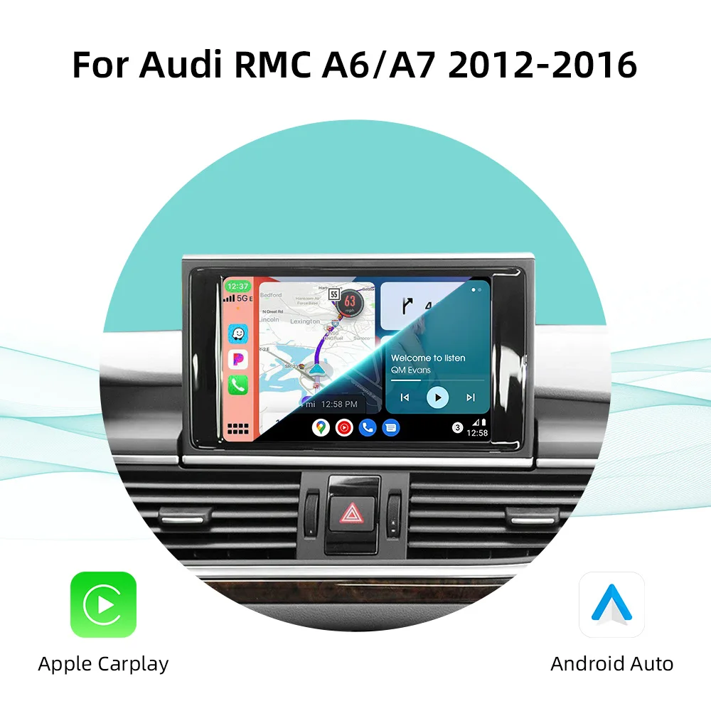 ANYFAR Wireless Carplay Android Auto Interface Retrofit สําหรับ Audi A6 C7 A7 2012-2016 RMC ระบบถอดรหัสกล่องโมดูล Airplay