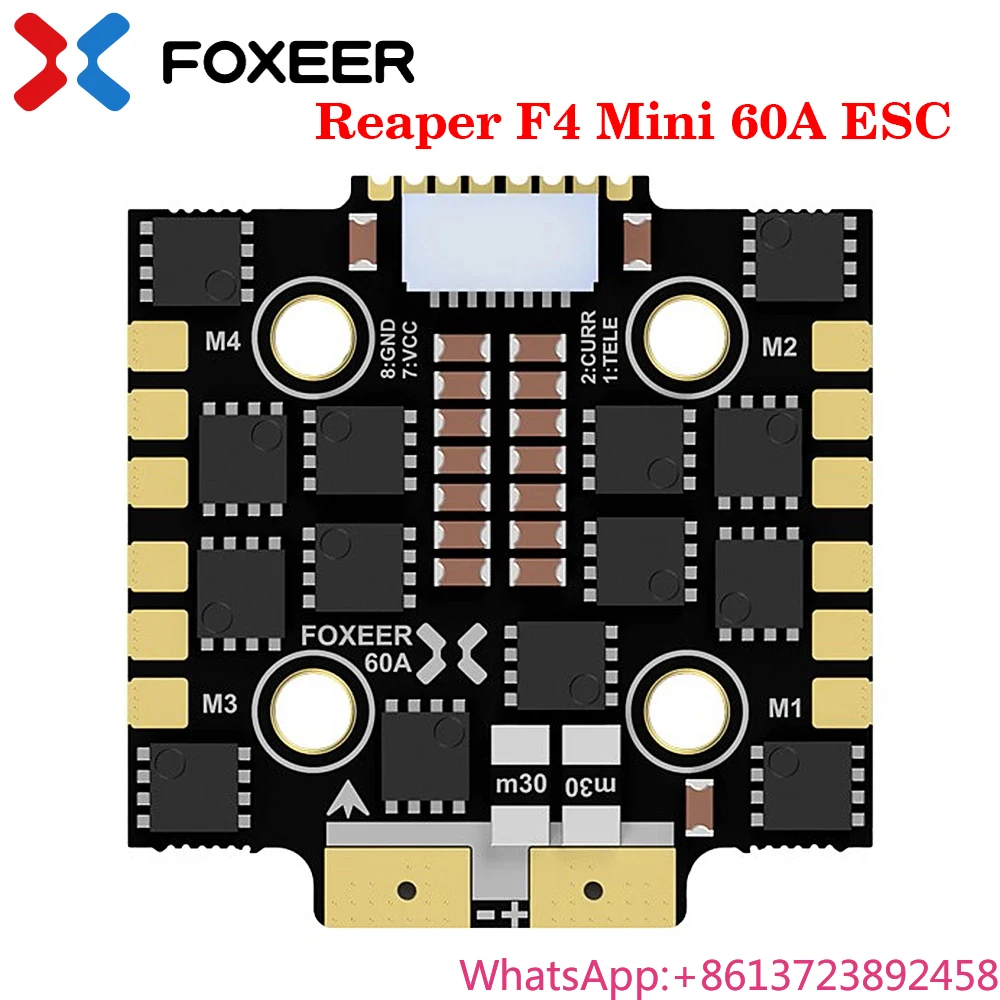 

FOXEER Reaper F4 Mini 60A 4in1 ESC 128K BLHeli32 Input DShot 150/ 300/ 600/ 1200/ MultiShot/ OneShot 3-8S Lipo for RC FPV Drone
