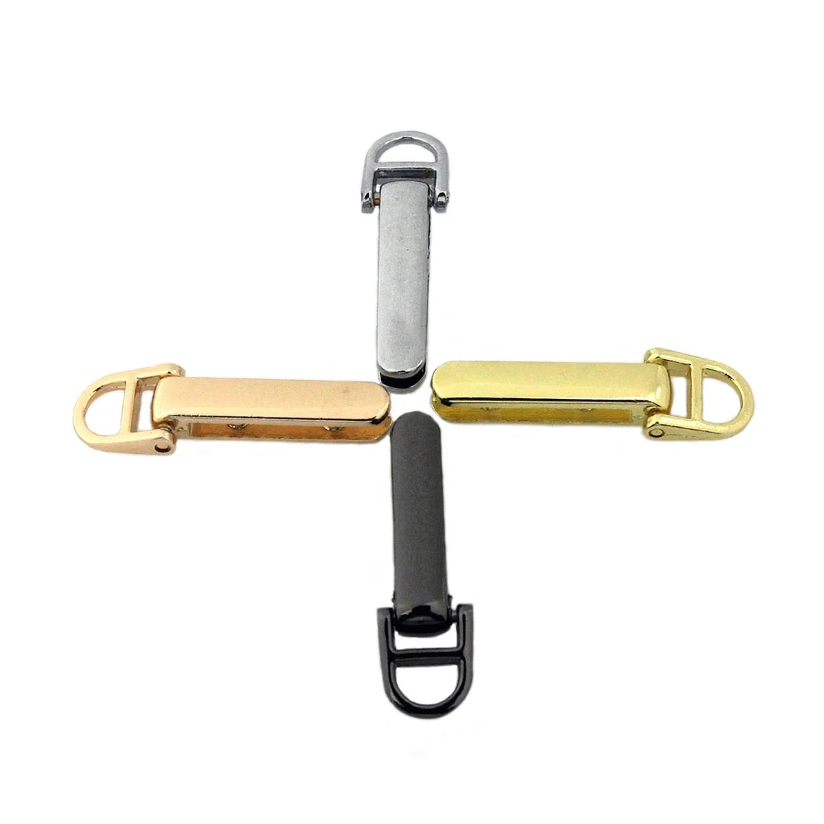 2pcs Metal Bag Side Edge Hang Buckle Fashion Zipper Connect Clasp for Leather Craft Bag Strap Belt Handle Shoulder Accessories