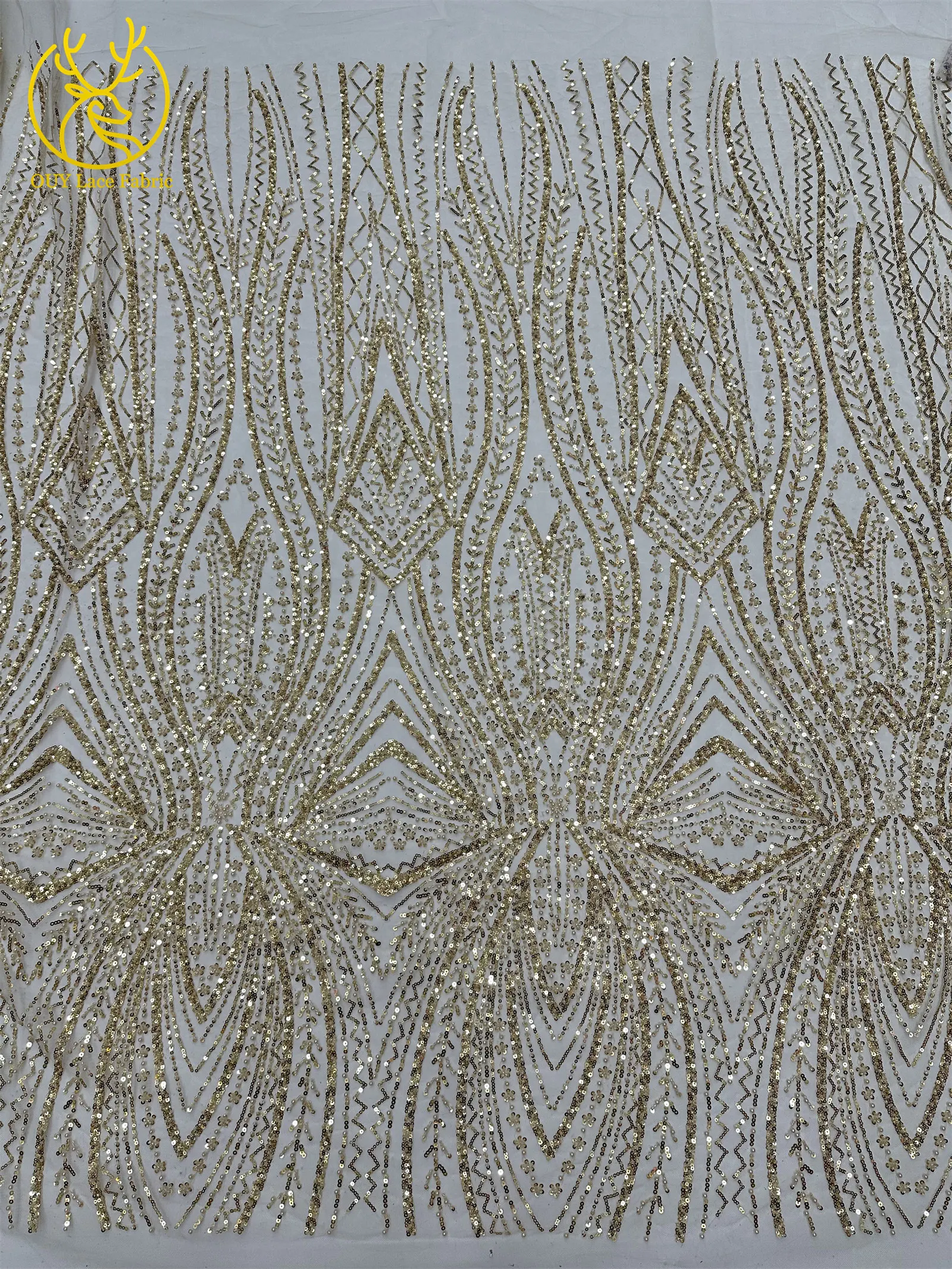 Exquisiter bunter afrikanischer Perlen-Mesh-Spitzenstoff, 5 Yards, hochwertiger französischer Tüll-Spitzenstoff zum Nähen von Brautkleidern – Detail 29