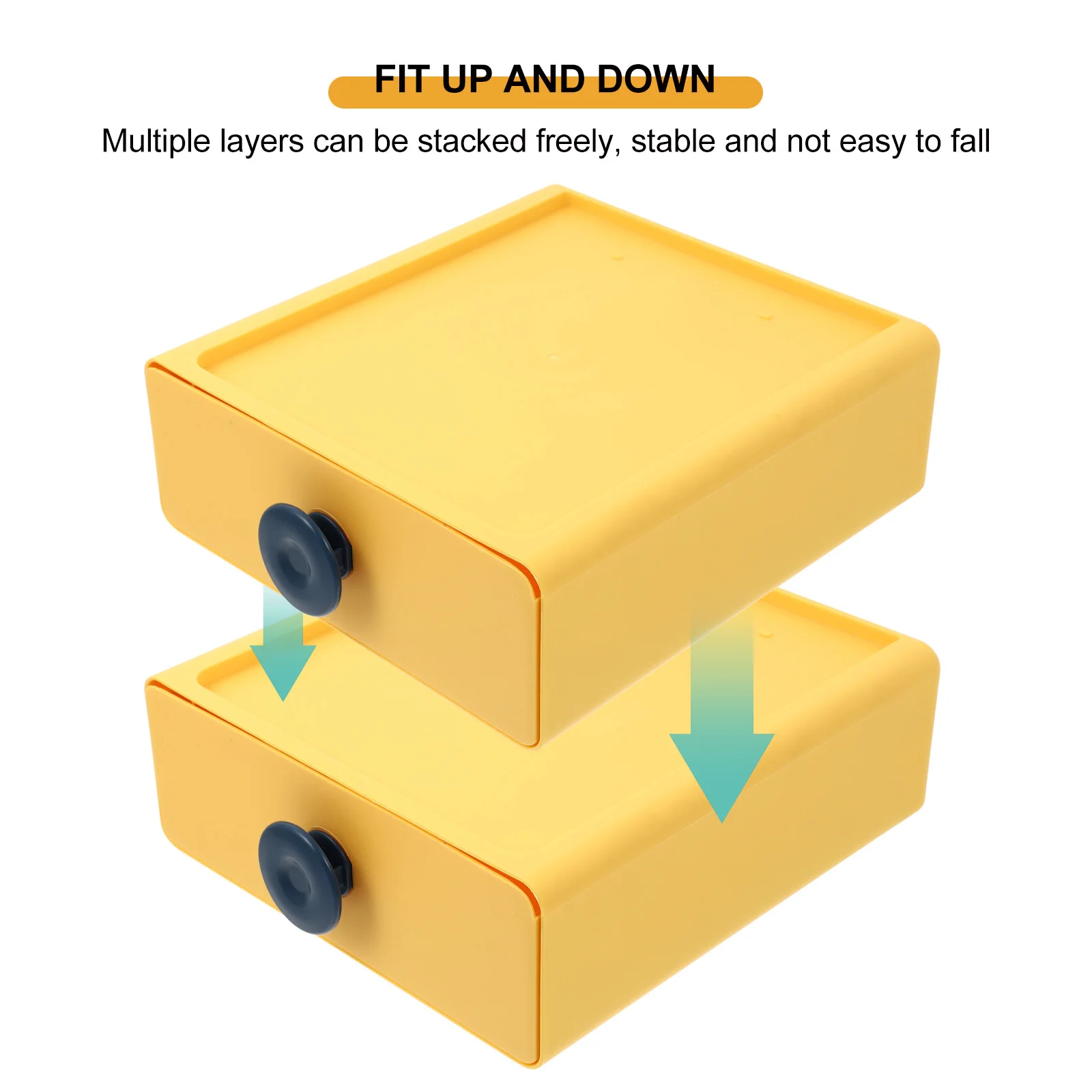 

4Pcs Drawer Type Desktop Storage Case Practical Design Long-Lasting Use for Household Dormitory Storage Plastic Sorting Box