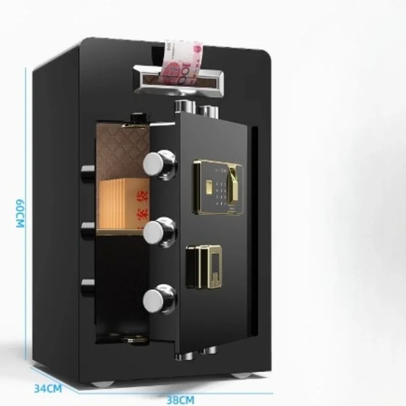 

Сейф-копилка класса люкс с защитой от взлома, сейф для хранения денег и ценностей с отпечатком пальца и паролем, сейф-депозитарий, денежный ящик