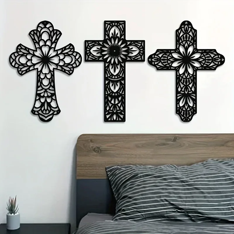 

metal iron Creative Metal Vertical Frameless Mural, Modern Fashion Wall Hanging Decoration, Wrought Iron Metal Cross Wall Mount