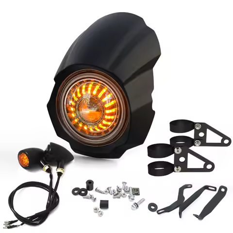 Universal Motorcycle Modification Headlamp LED Headlight and Indicators with Superbright Customized for Haojue TR300 Cruiser