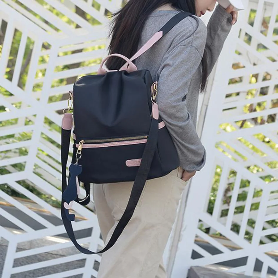 Backpack women's backpack travel anti-theft oxford cloth light and fashionable and versatile image 5