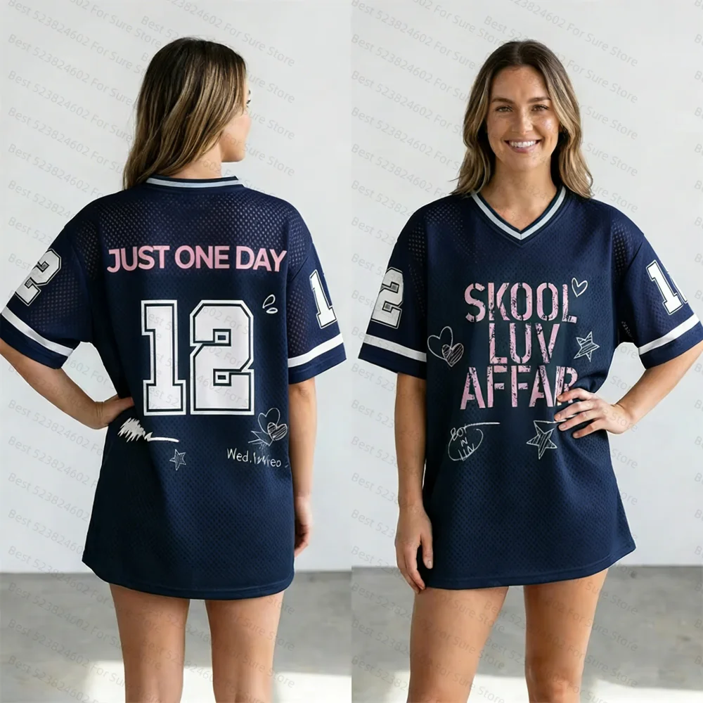 Skool Luv Affair Football Jersey World Tour 2026 Comeback Merch Shirt Kpop Gift for Summer Men's Shirts Women's T-shirts Tops