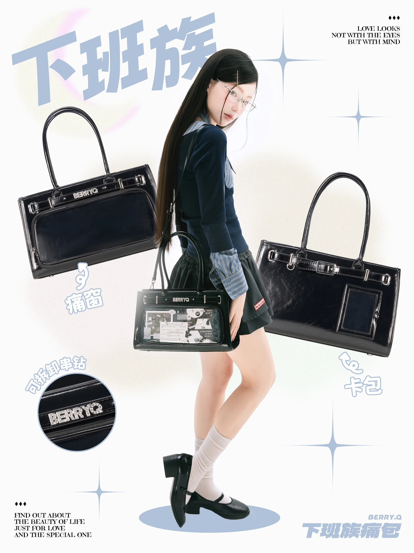 Original Sweet Fashion Pink Handbag for Girls Women Daily Basic Sweet Elegant Large Capacity Tote Bag Female Y2k Itabag